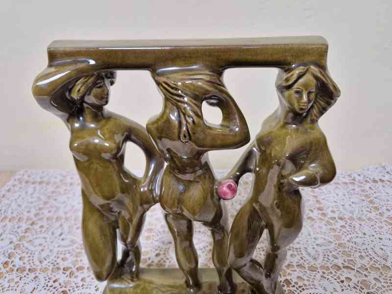 Málo vídaná Plastika Reliéf Akt Tři Grácie Paridův Soud Jiho - foto 2