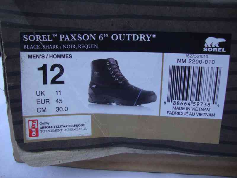 Nové značkové pánské zimní boty Sorel Paxson 6 Outdry vel.45 - foto 19