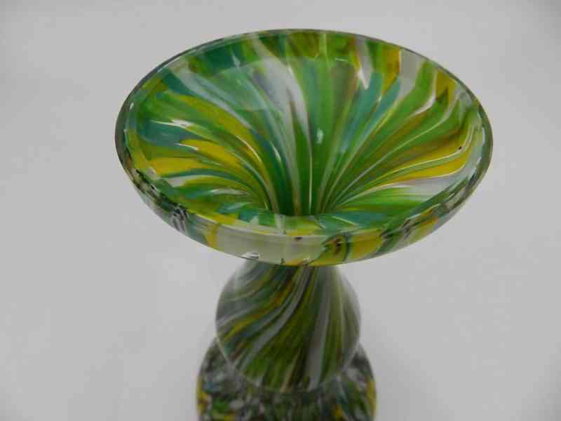 Zajímavá barevná Váza brokové sklo - foto 5