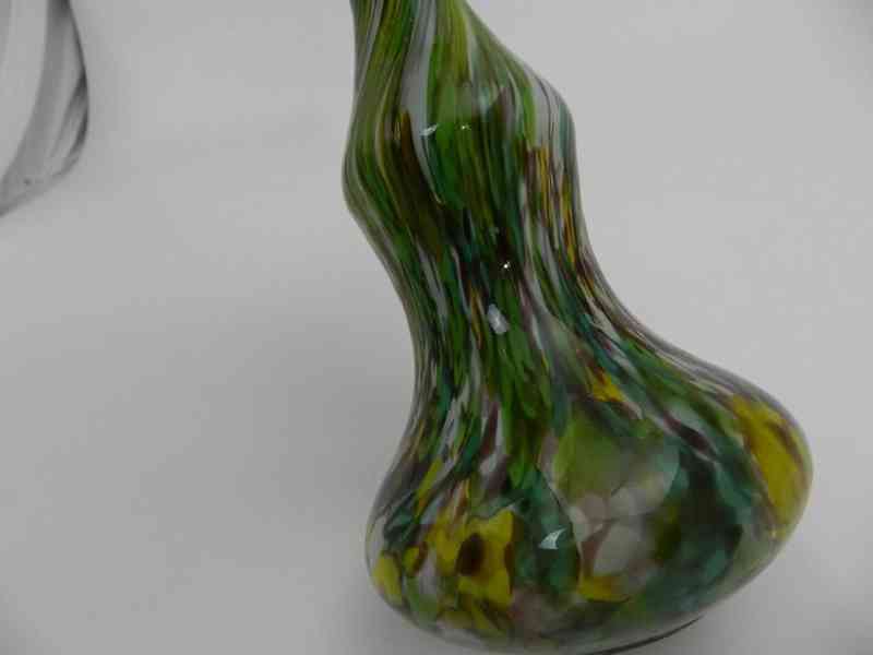 Zajímavá barevná Váza brokové sklo - foto 6