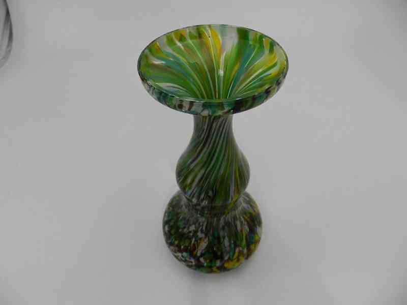 Zajímavá barevná Váza brokové sklo - foto 4