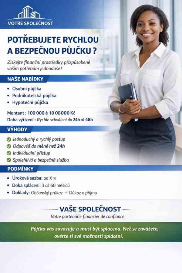 SERIÓZNÍ, RYCHLÁ A BEZPEČNÁ NABÍDKA ÚVĚRU