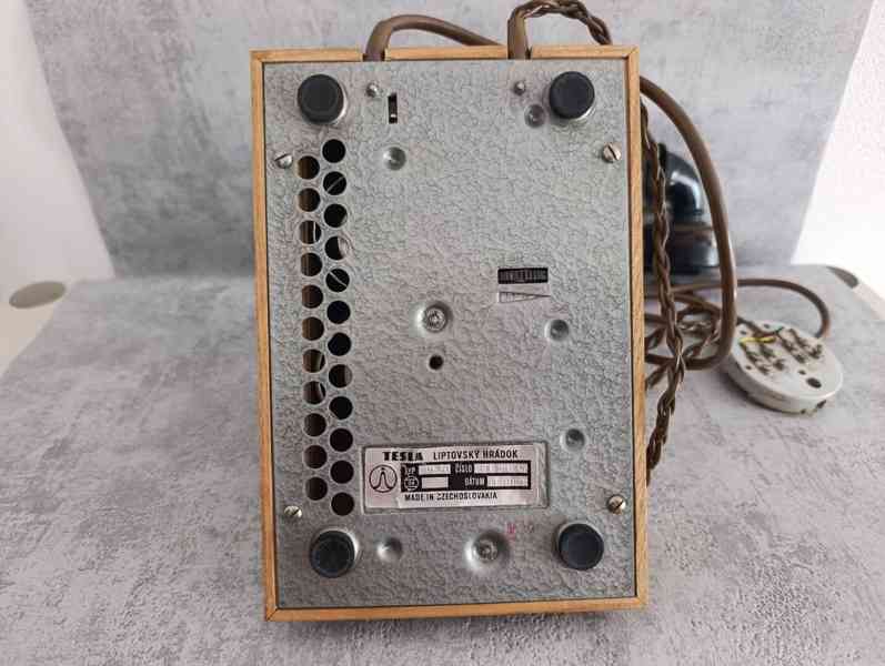 Retro telefon TESLA dřevěný Československo 1979 DEKORACE - foto 21