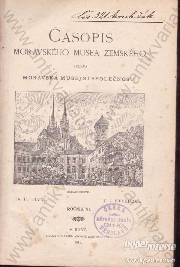 Časopis Moravského musea zemského 1911 kol. autorů - foto 1