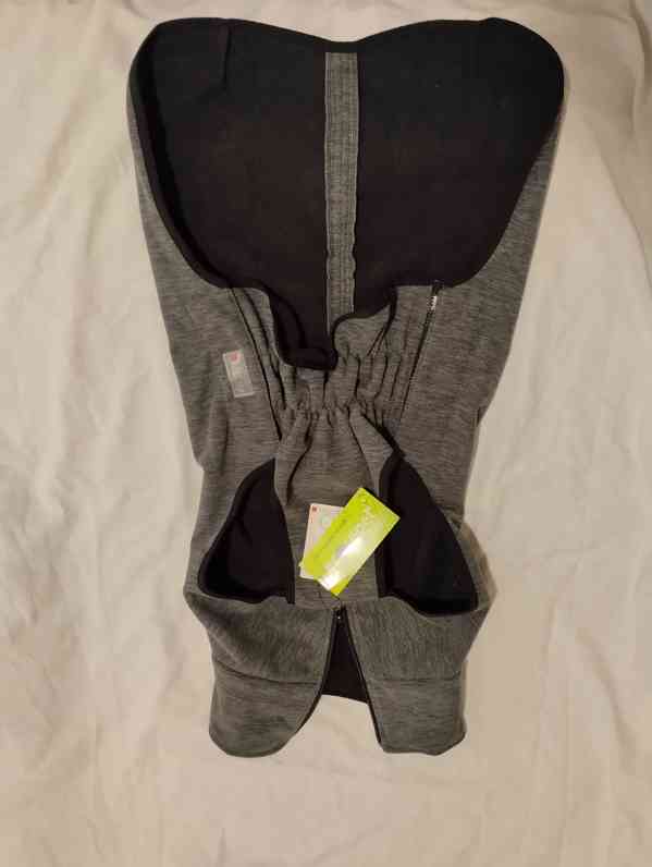 Fleecová bunda ležérní soft & dry  60cm  žíhaná šedá - foto 3