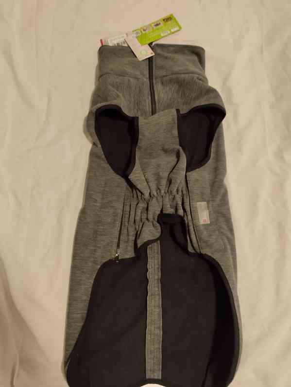 Fleecová bunda ležérní soft & dry  60cm  žíhaná šedá - foto 1