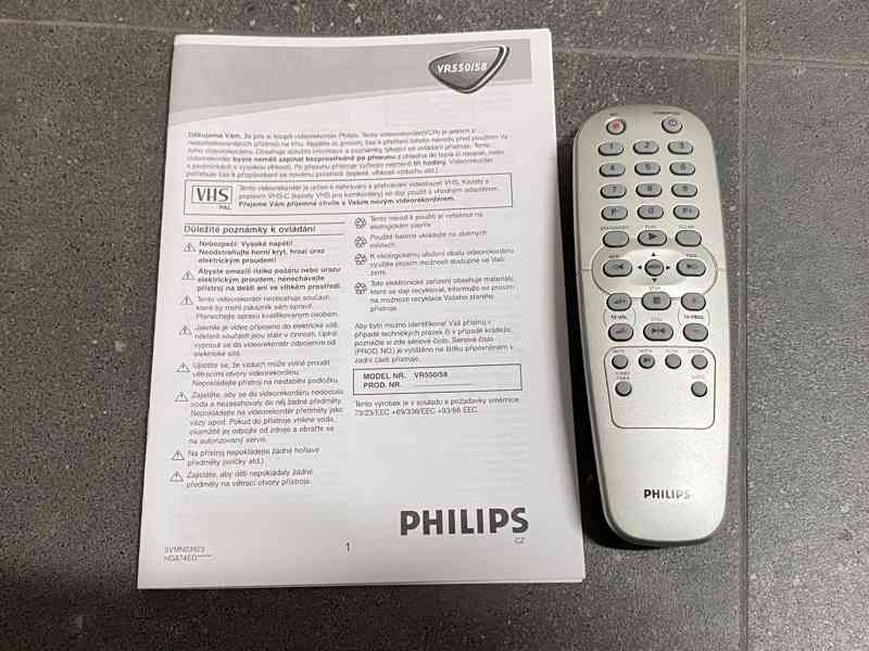 Zánovní videorekordér PHILIPS VR550 v TOP stavu - foto 8