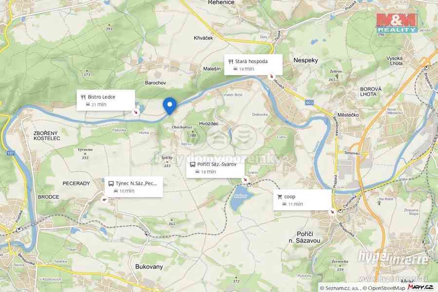 Prodej zahrady, 550 m?, Poříčí nad Sázavou - foto 2