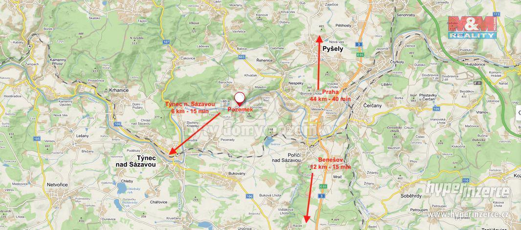Prodej zahrady, 550 m?, Poříčí nad Sázavou - foto 3