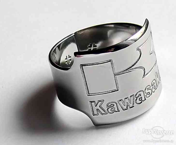 Motorkářský prsten Kawasaki - foto 1