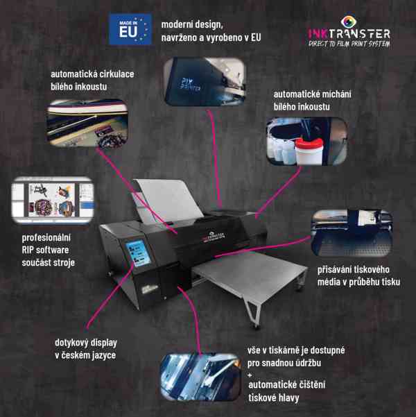 DTF Tiskárna PixPrinter InkTransfer + Sušící jednotka - foto 3