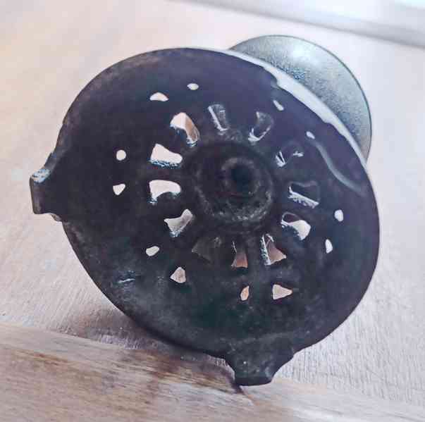 Starožitný hotelový recepční zvonek otáčecí - foto 3