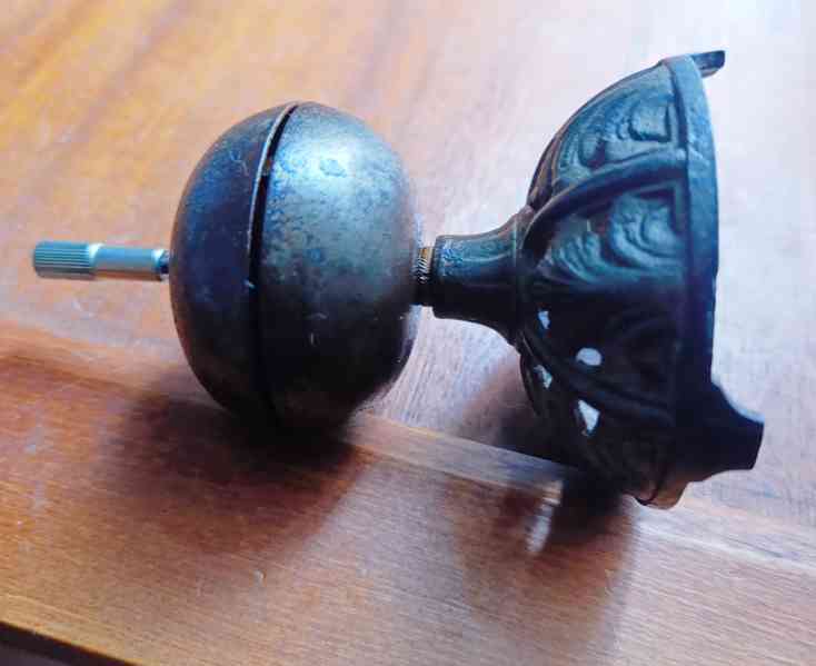 Starožitný hotelový recepční zvonek otáčecí - foto 2