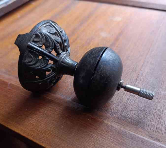 Starožitný hotelový recepční zvonek otáčecí - foto 4