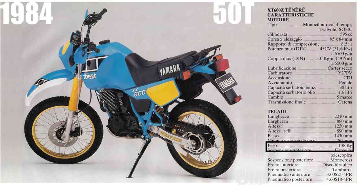 Yamaha XT 600 Z Ténéré (34L) – 1985 – Blue Sonauto Gauloises - foto 3