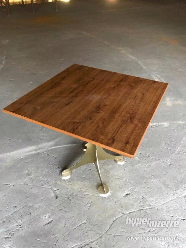 Dřevěný stůl s kovovou podnoží - více kusů - foto 2