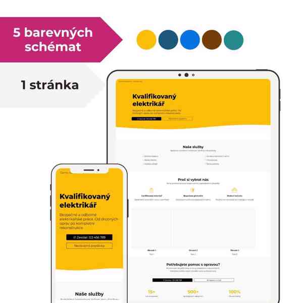 Moderní webové stránky pro OSVČ a malé firmy