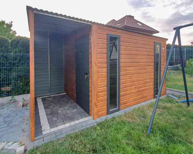  Zahradní domek 2,5x2m +  přístřešek 1m 2x Okno dveře TS713 - foto 2