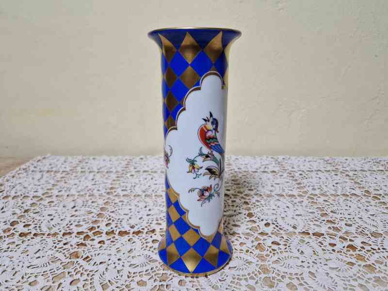 Vzácná porcelánová Váza s Ptáčky Horní Slavkov 1932 - foto 6