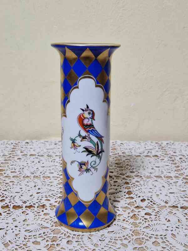 Vzácná porcelánová Váza s Ptáčky Horní Slavkov 1932 - foto 2