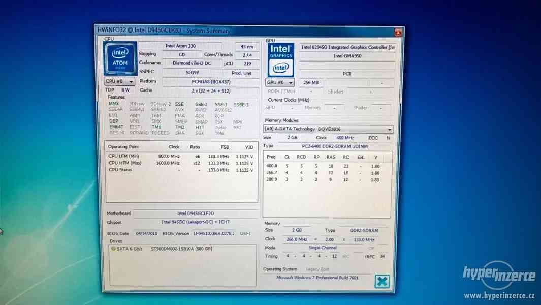 HTPC - Mini - ITX - Atom330, 2GB, 500GB HDD - foto 6