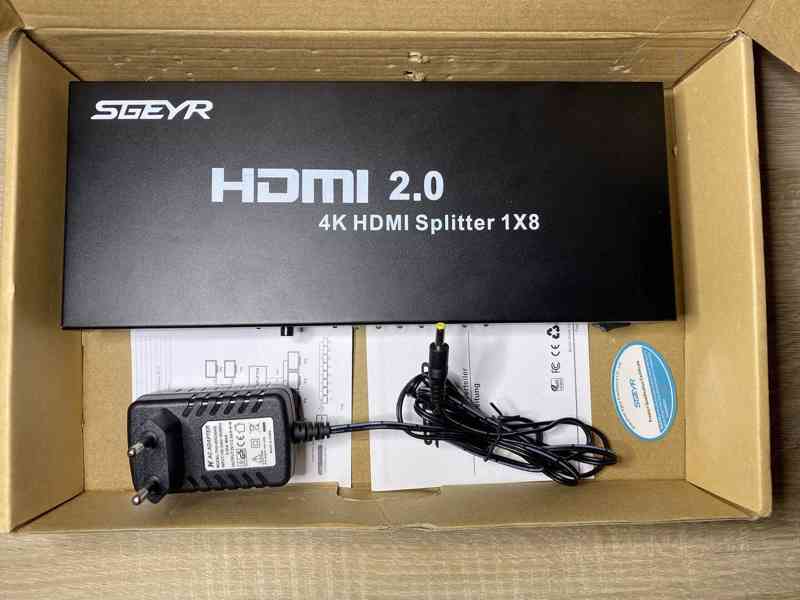 SGEYR HDMI 2.0 splitter 1x8 4K 60Hz - foto 1