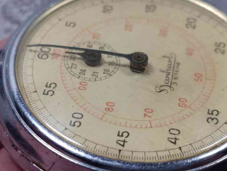 Německé vojenské stopky Hanhart z období II. říše. - foto 16