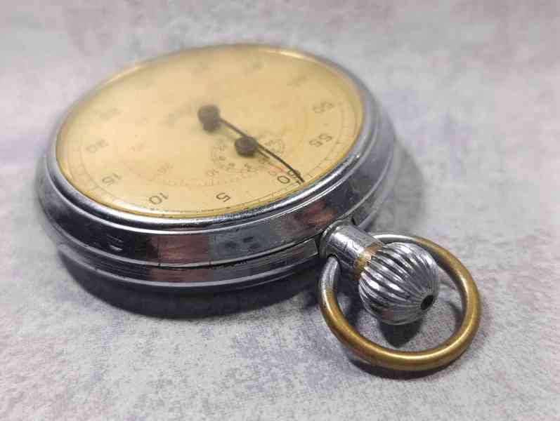 Německé vojenské stopky Hanhart z období II. říše. - foto 10