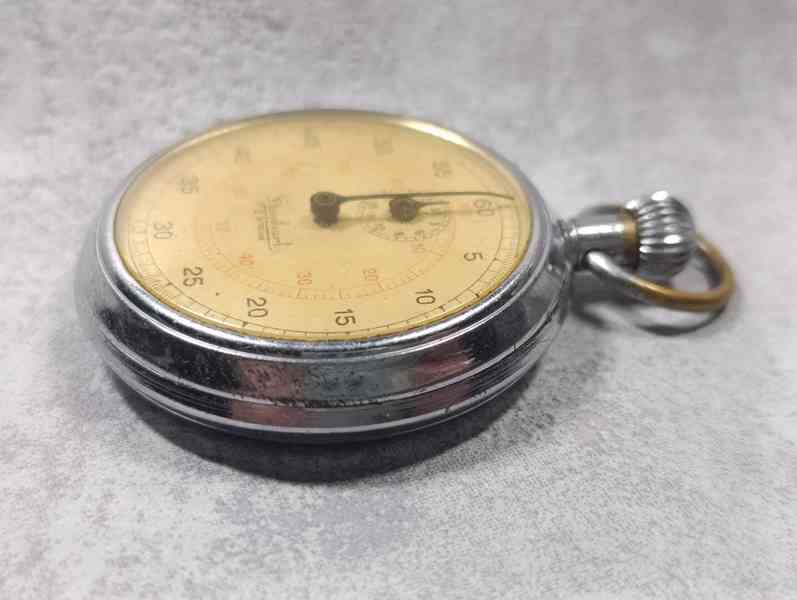 Německé vojenské stopky Hanhart z období II. říše. - foto 5