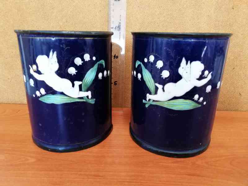 PRODÁM STARÉ PLECHOVÉ SMALTOVANÉ DÓZY  - foto 2