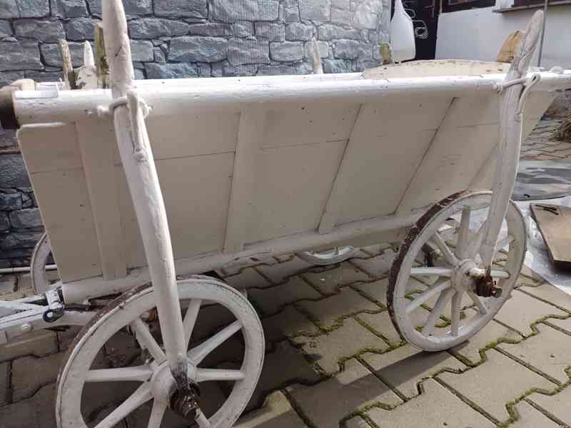 Historický zahradní vozík, žebřiňák - foto 2
