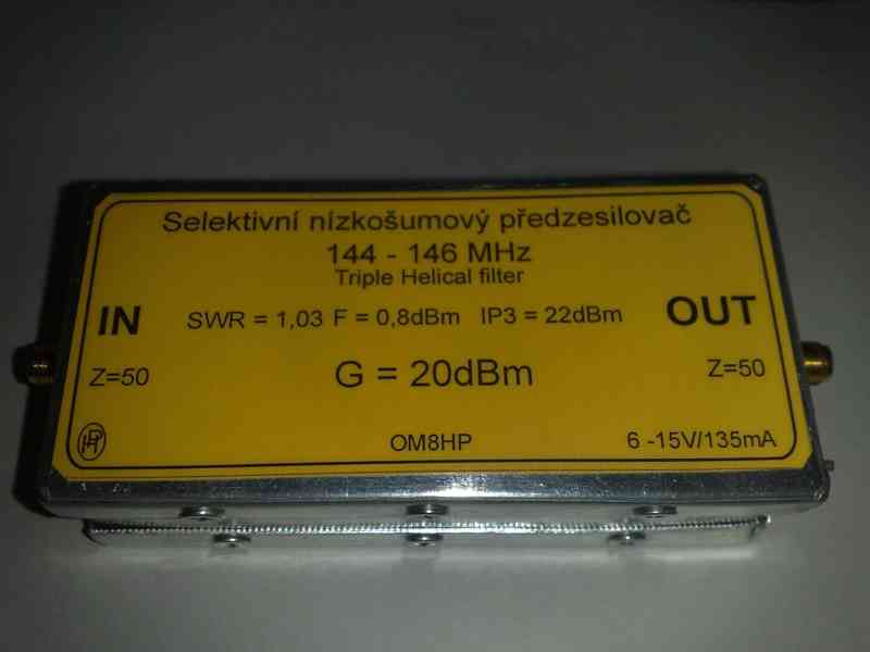 LNA nízkošumový triple filtr 145MHz - foto 2