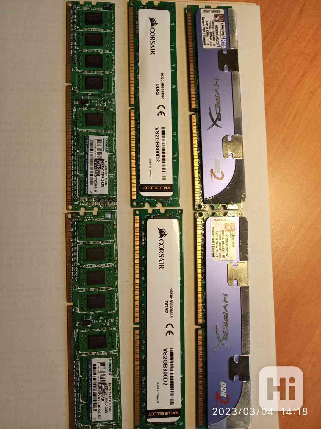 RAM DDR2-2x1G, DDR2 2x2G, DDR3-1333 2x1G - foto 1