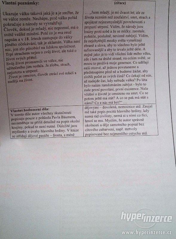 ČTENÁŘSKÉ LISTY K ÚSTNÍ MATURITĚ Z ČJ - foto 6