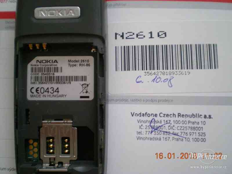 Nokia 2610 z r.2007 - plně funkční telefony od 50,-Kč - foto 11