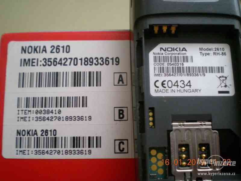 Nokia 2610 z r.2007 - plně funkční telefony od 50,-Kč - foto 12