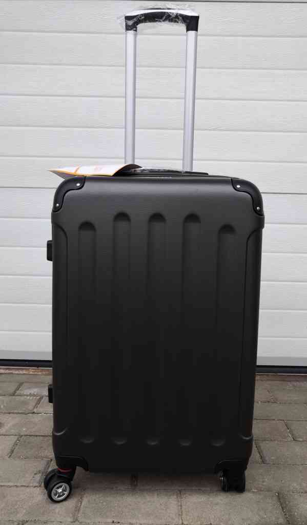 Skořepinový cestovní kufr střední L Dark Grey Nový - foto 4