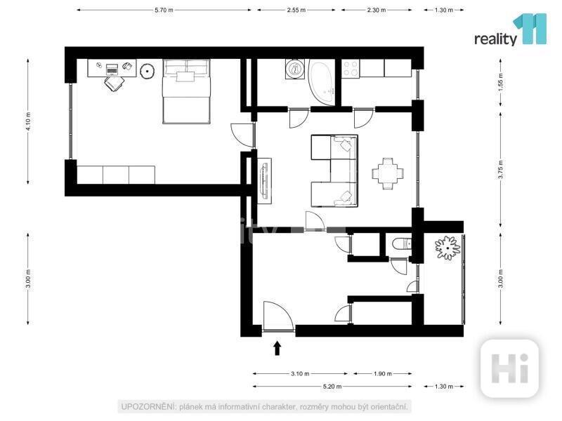 Prodej bytu v OV, 2+1, 62 m2, zahrada, balkon-Česká Lípa - foto 8