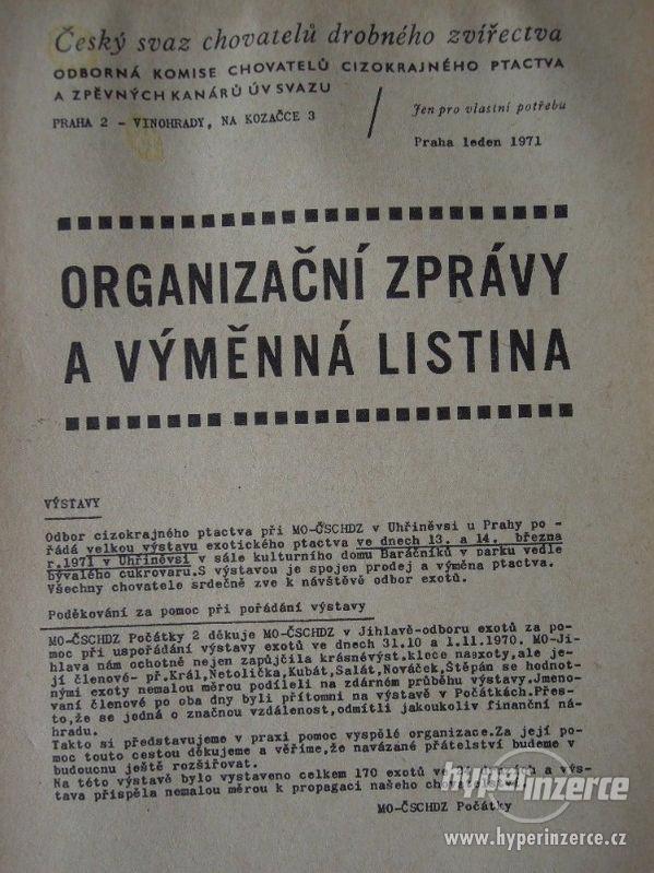 ČSCHDZ - Organisační zprávy a výměnná listina. - foto 1