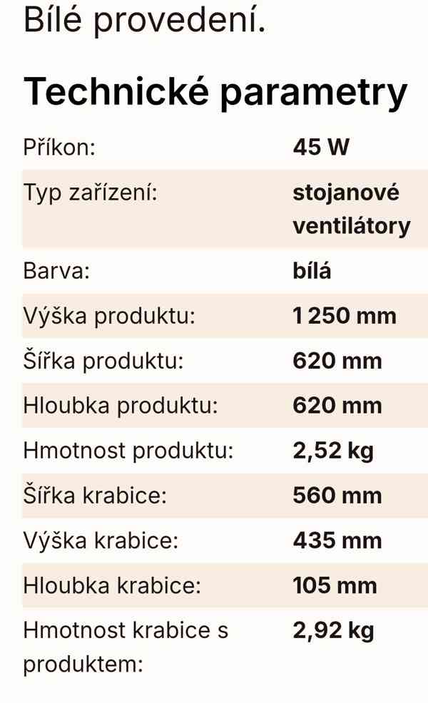 NOVÝ !! Stojanový VENTILÁTOR. DÁLKOVÉ OVLÁDÁNÍ. Průměr 40 cm - foto 6