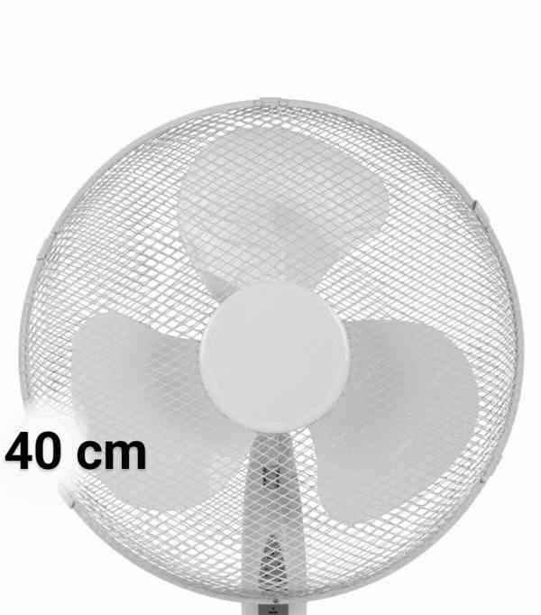 NOVÝ !! Stojanový VENTILÁTOR. DÁLKOVÉ OVLÁDÁNÍ. Průměr 40 cm - foto 2
