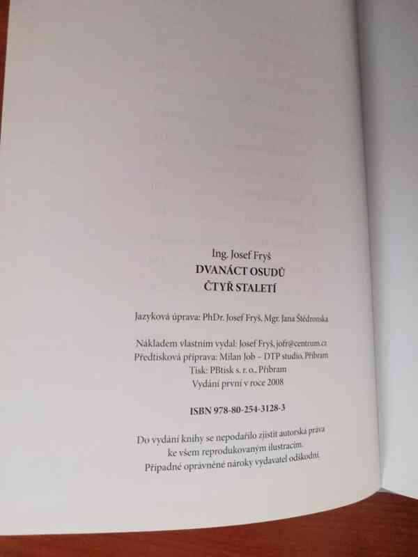PRODÁM KNIHU JOSEF FRYŠ: DVANÁCT OSUDŮ  - foto 4