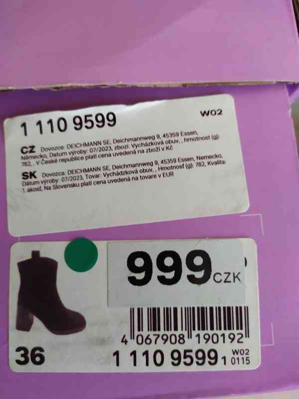 Dámské nové kozačky Deichmann vel.36 - foto 4