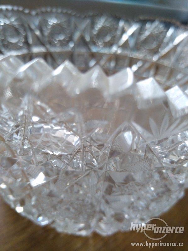 Broušené sklo, bohemian glass, mísa - foto 4