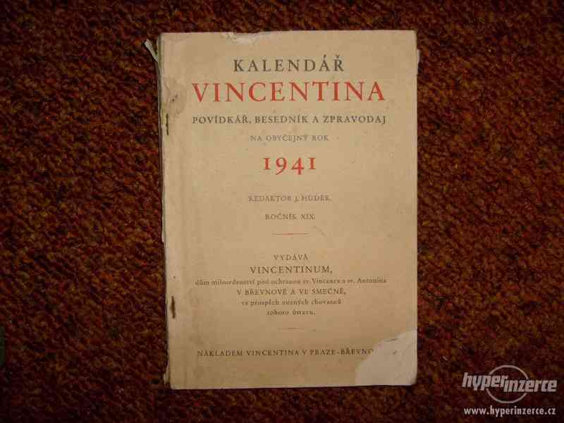 Kalendář Vincentina povídkář, besedník a zpravodaj 1941 - foto 1