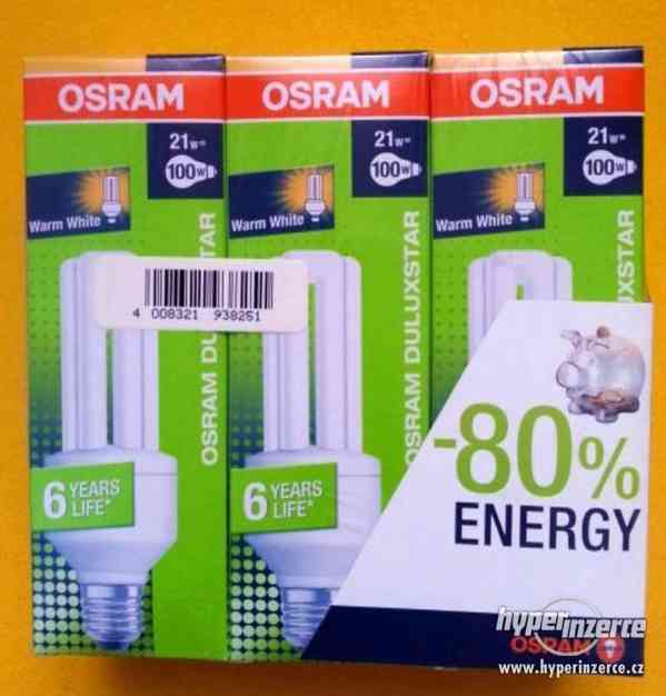 Kvalitní značkové úsporné zářivky OSRAM 21W, teplá bílá - foto 1