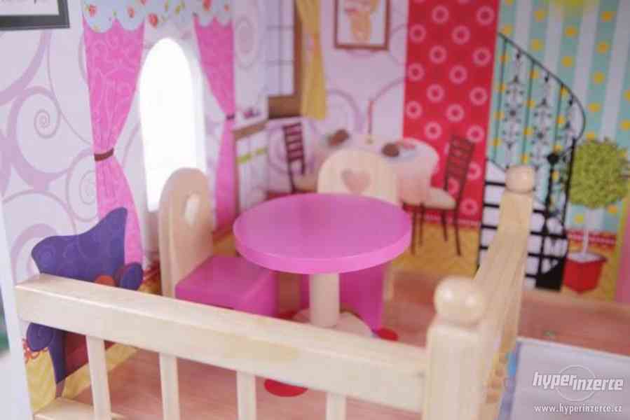 Velký Dřevěný Domeček pro Panenky + nábytek XXXL - foto 7