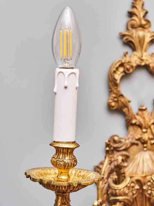 Rokokové nástěnné lampy / apliky velké 55 cm - foto 3