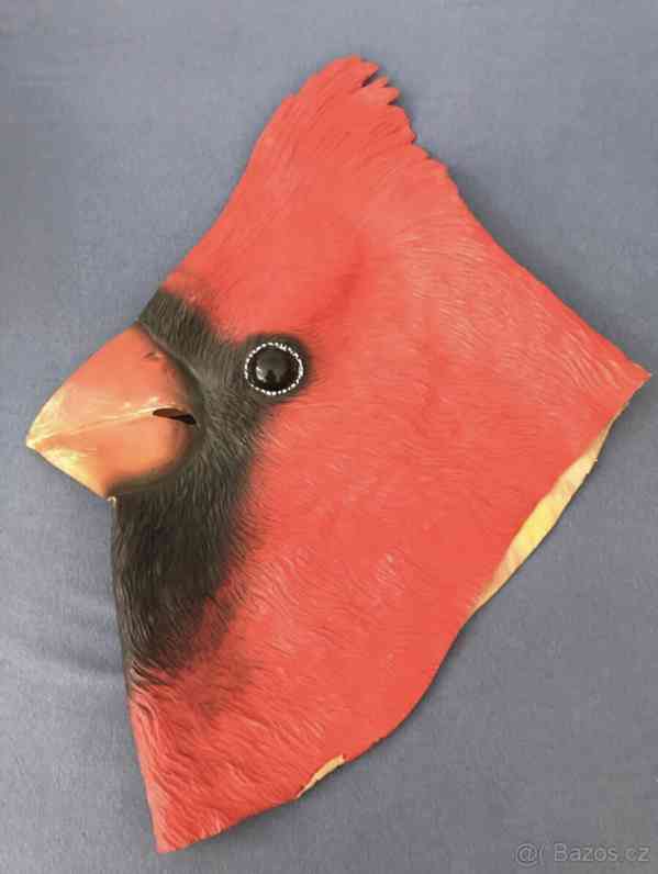Latexová maska - kardinál červený - foto 3