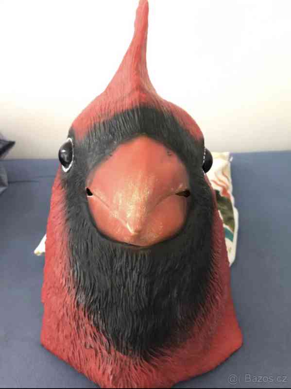 Latexová maska - kardinál červený - foto 2